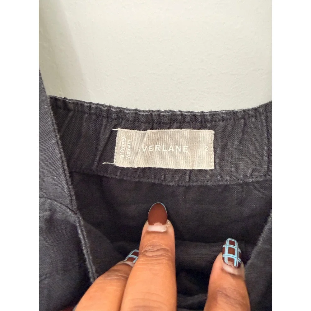 Everlane Linen Jumpsuit Picnic Button Front Belted‎ Lightweight Casual Size 2